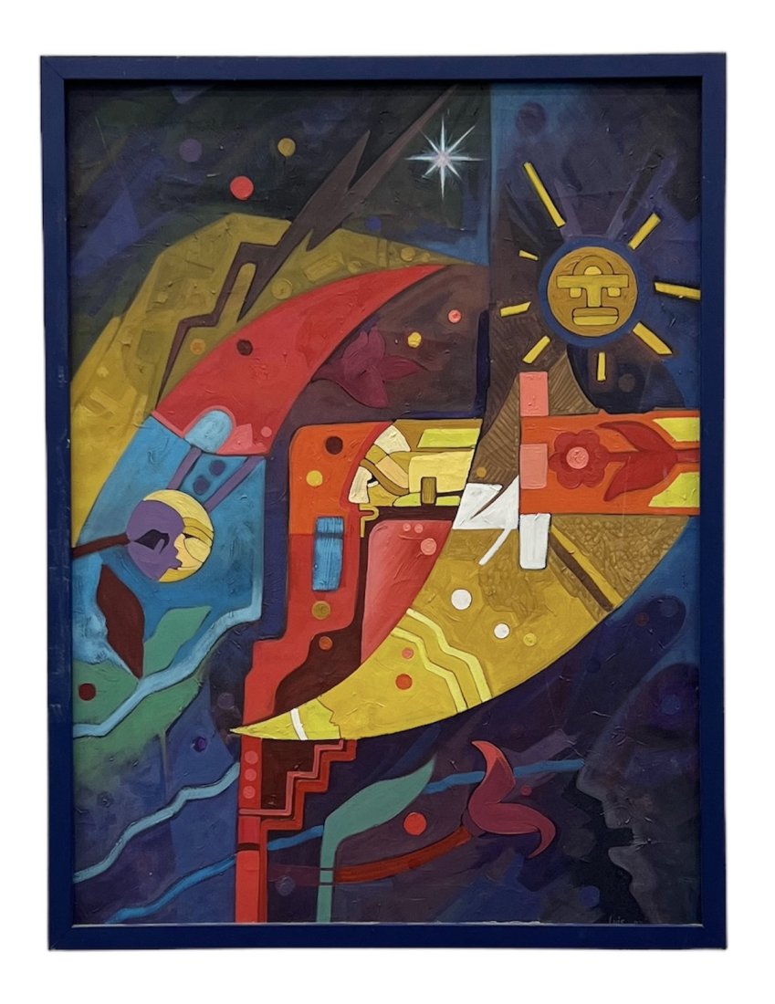 Latin American Constructivist Abstract Painting, Signed (1 of 3)