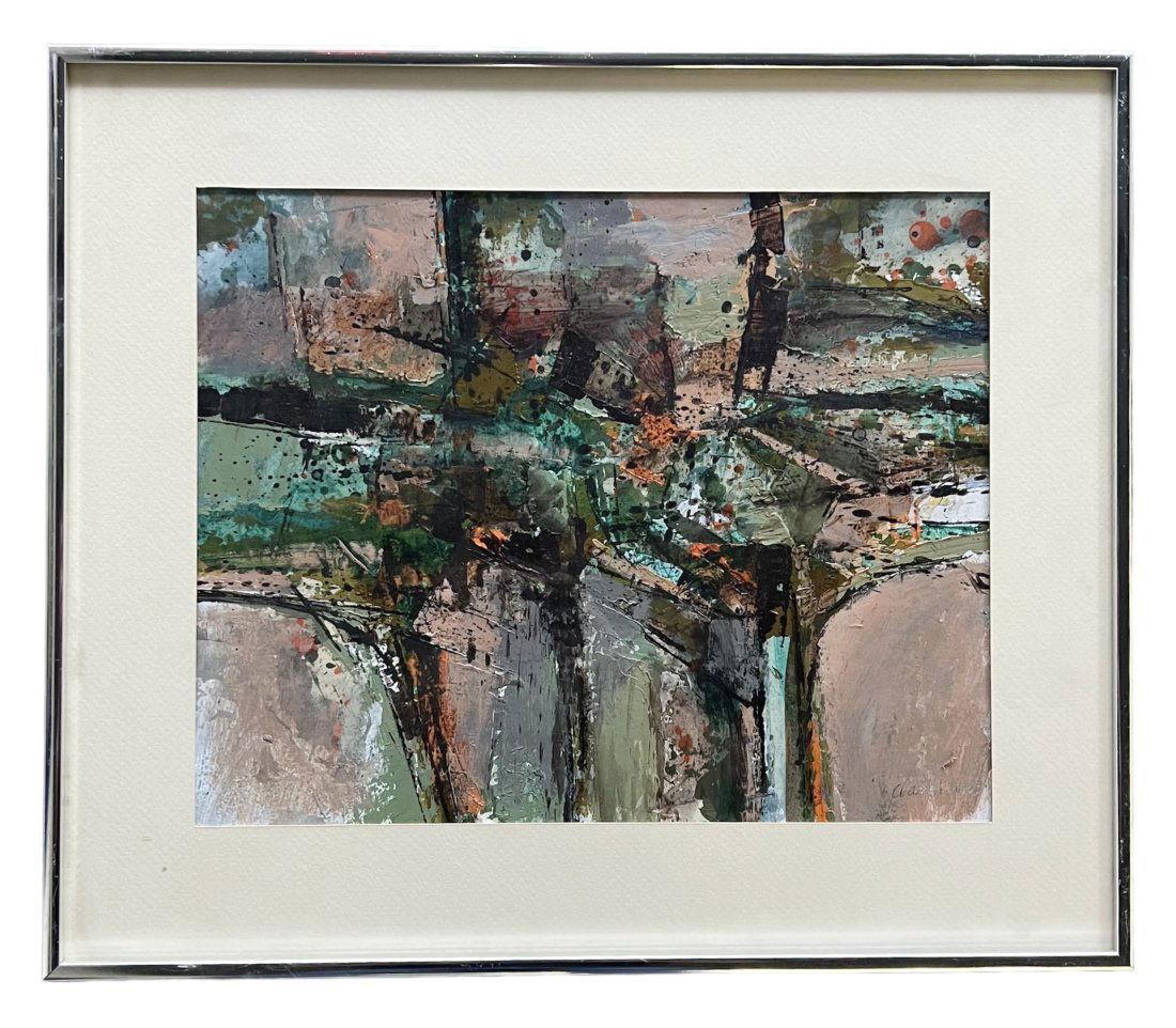 Vintage Abstract Expressionist Painting, Signed (1 of 2)