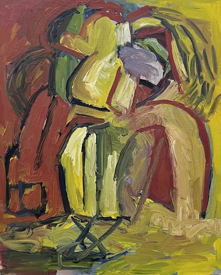 RICHARD SNYDER (20th c, American) Abstract Painting: Oil on canvas 30 x 24 in