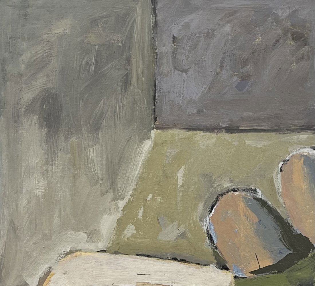 Mid-Century Modern Abstract Painting, Unsigned (1 of 2)