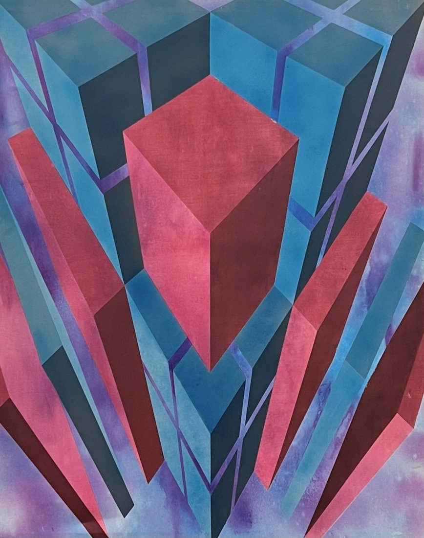 WILLIAM ALONZO ALLEN (20th c, American) Post Modern Abstract (1 of 3)