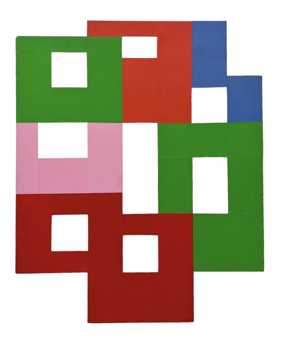 DELLARD CASSITY JR. (1926-2008, Illinois) Hard Edge Abstract: 42.5 x 35 in