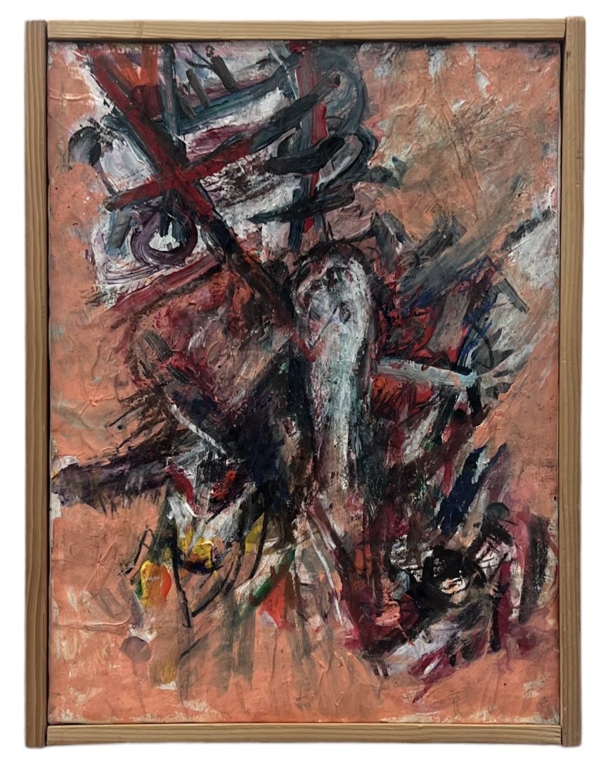 AIDA NELSON (1939-2018, Argentina) Abstract: Oil on canvas 14 x 11 in