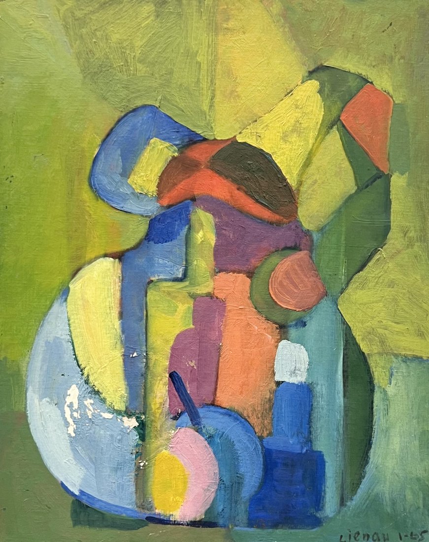 ELIZABETH BLUMENTHAL (1932-2019, American) Abstract: Oil on board 20 x 16 in