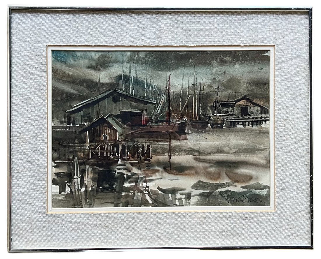 Harold (Hal) E. Larsen (b. 1935, New Mexico) Harbor (1 of 3)