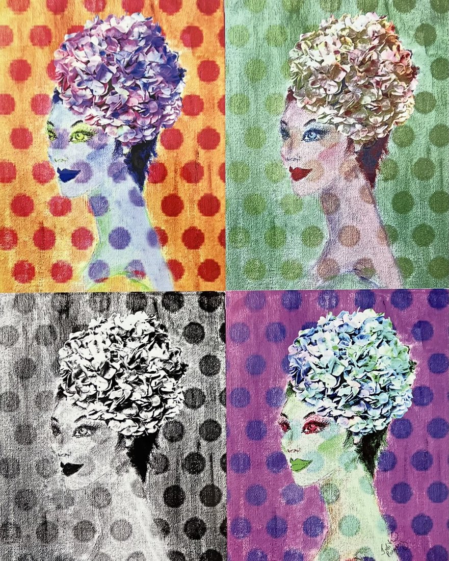 JUDITH ROSENBERG Pop Art: Mixed media 40 x 30 in