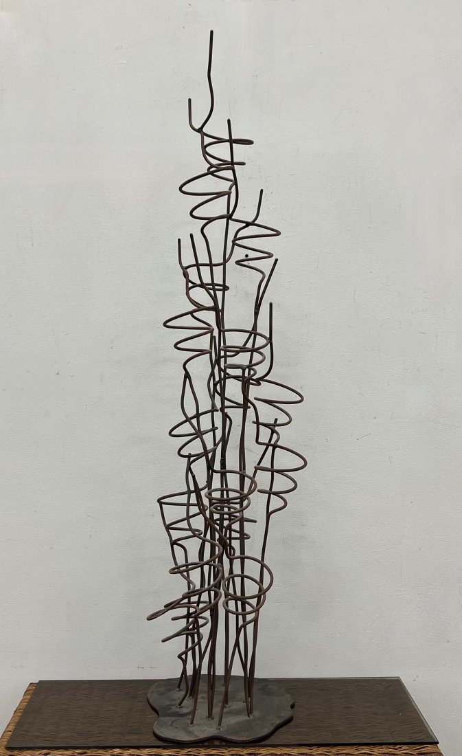 Vintage Modernist Metal Sculpture, Unknown Artist (1 of 3)