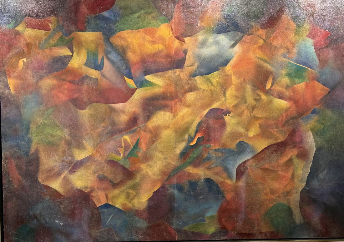 Monumental 1990's Abstract Expressionist Painting Signed Verso (1 of 9)