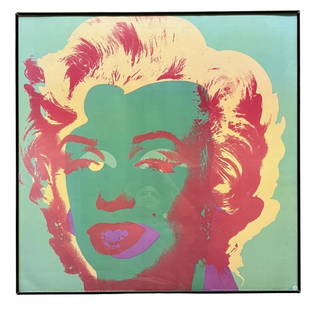 ANDY WARHOL "Marilyn Monroe" Offset Lithograph Printed In Germany: 27 x 27 in