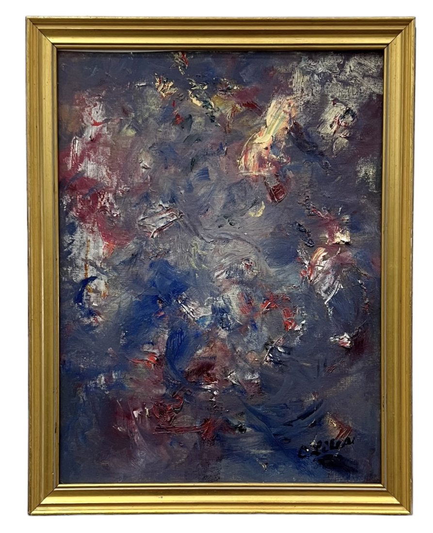 Vintage Abstract Expressionist Painting, Signed (1 of 3)