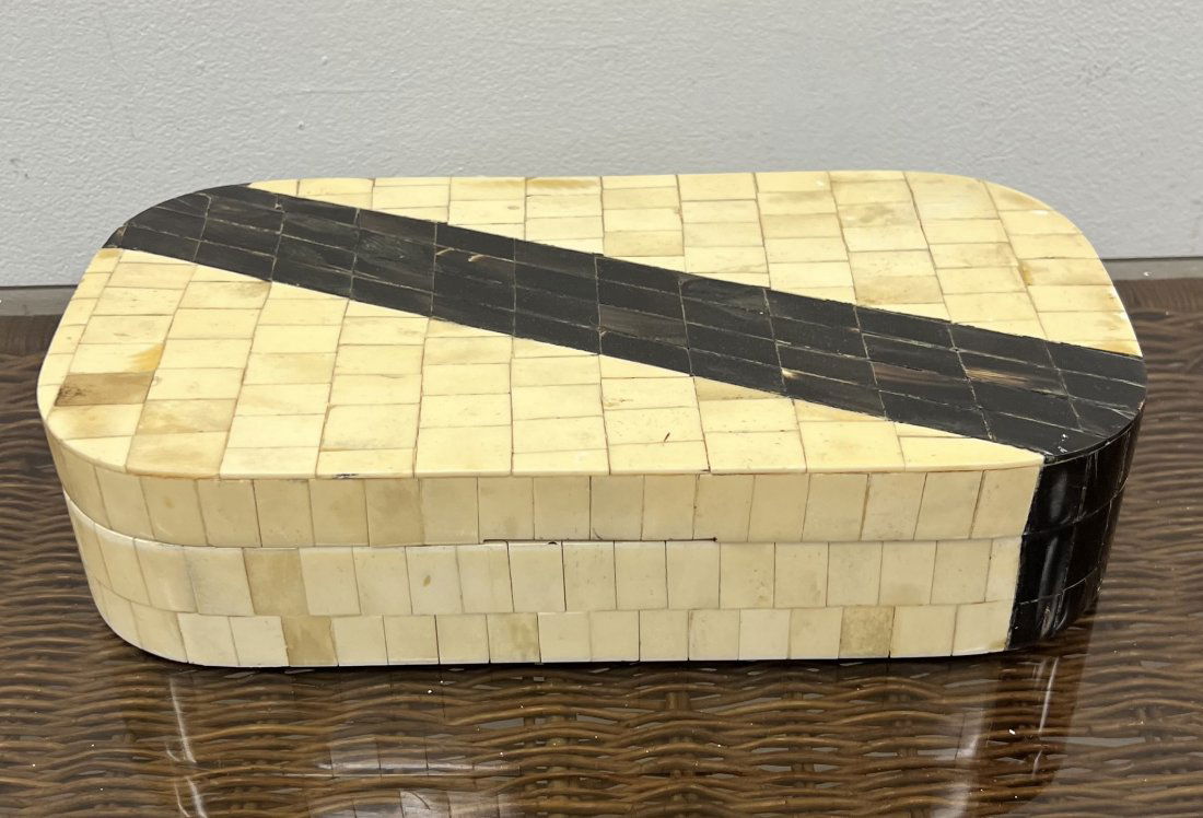 Vintage Tessellated Stone Lidded Box (1 of 3)