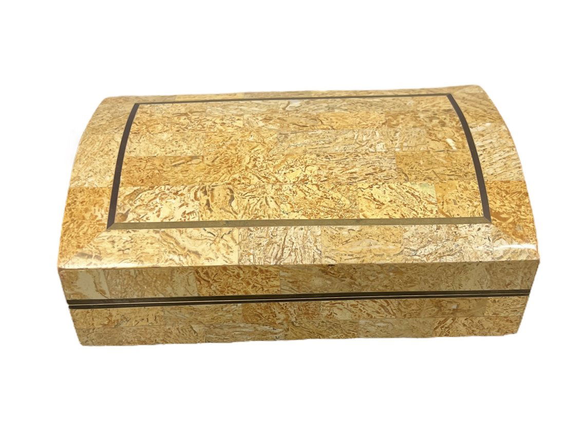 Vintage Tessellated Stone Lidded Box (1 of 4)