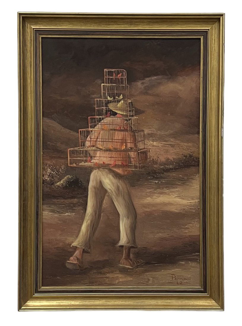 ANTONIO VASQUEZ PARRA (1927-1984, Mexico) The Bird Seller (1 of 3)