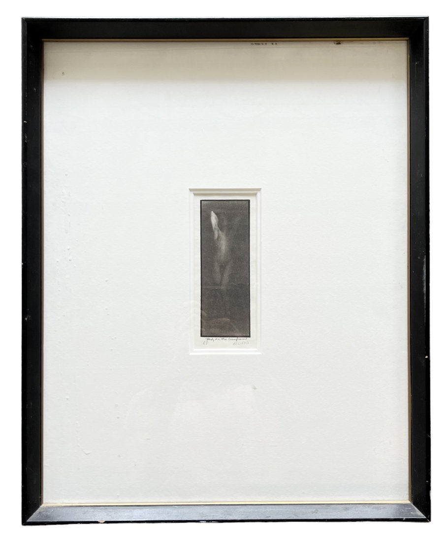 F. HOLLAND DAY American Photographer Study For The Crucifixion: 6.5 x 2.5 in, 23 x 19 in (framed)