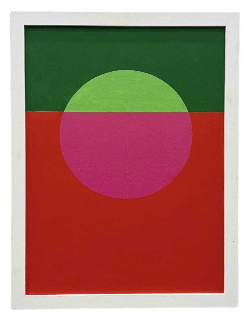 Geometric Abstract Painting Signed & Dated 1993 (1 of 3)