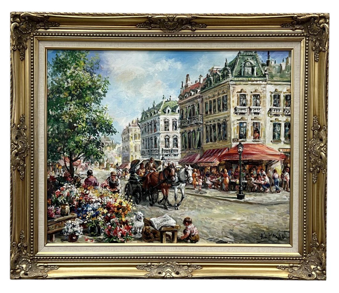 EVA MABB (20th c, French) Paris Street Scene (1 of 3)