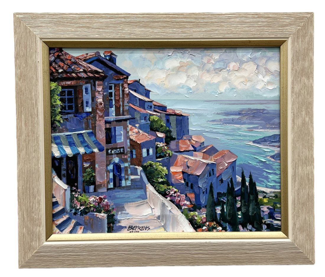 HOWARD BEHRENS (1933-2014, American) Embelished Giclee Amalfi Coast (1 of 3)