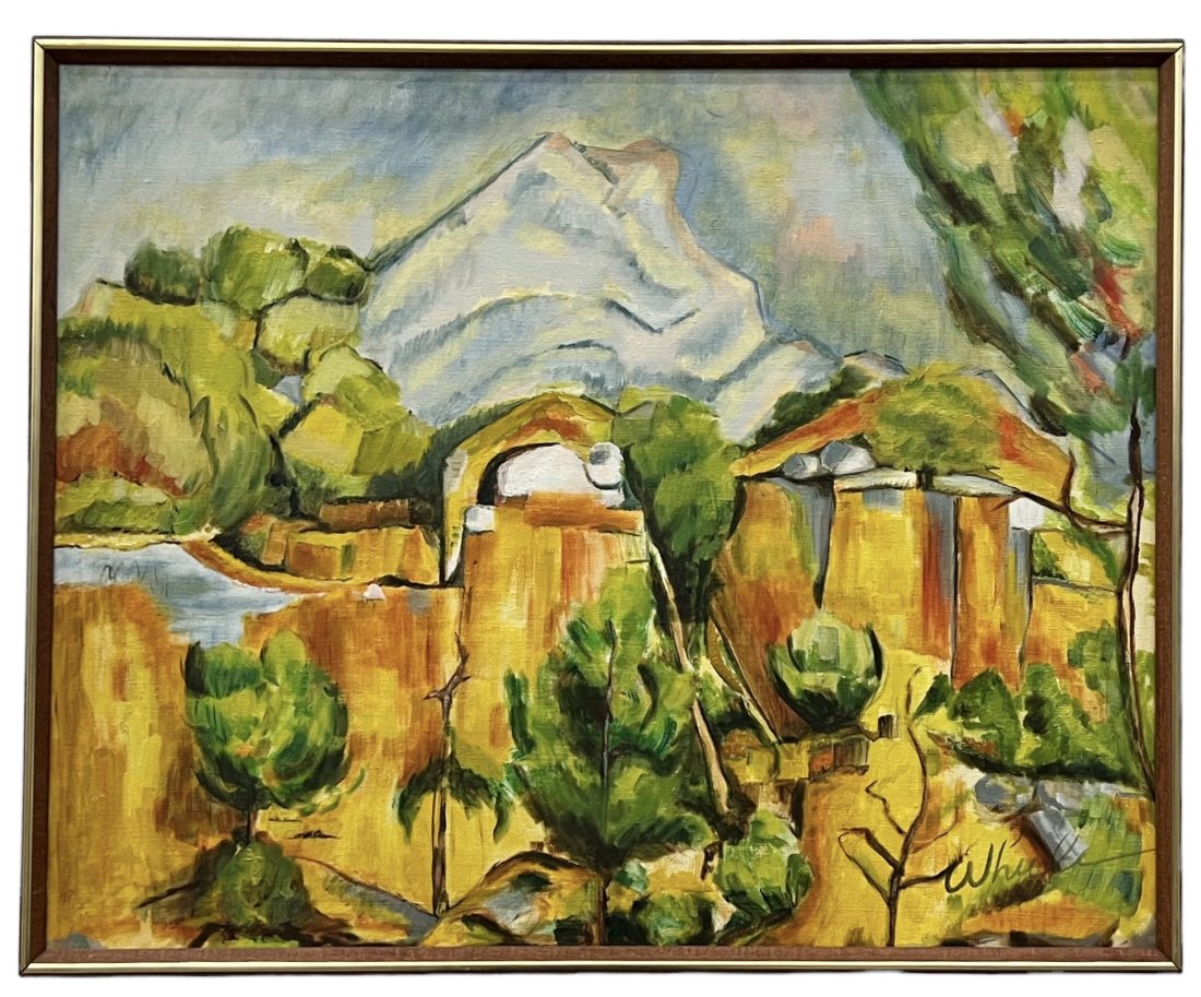 DORIS WHEELER (20th c, African American) Modernist Landscape, Florida Artist: Oil on canvas 30 x 24 in, 31.5 x 25.5 in (framed)