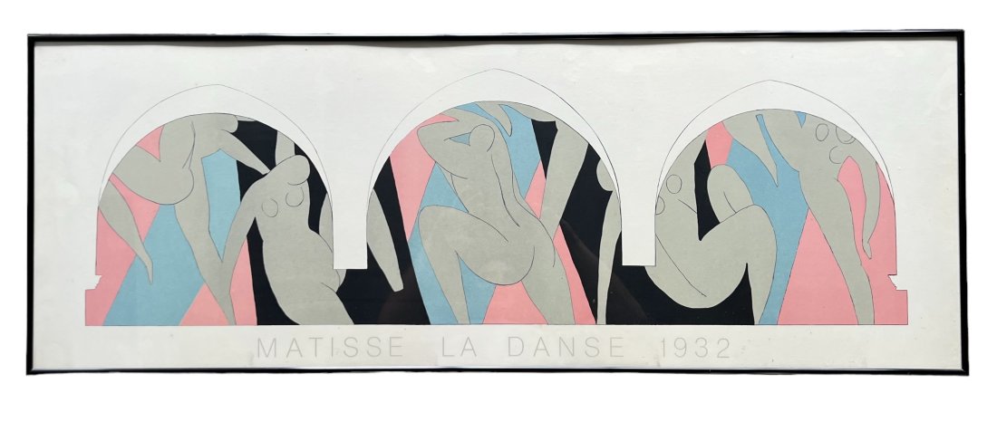 Henri Matisse "La Danse" Art Deco Serigraph Poster 1932: 47.5 x 17.5 in