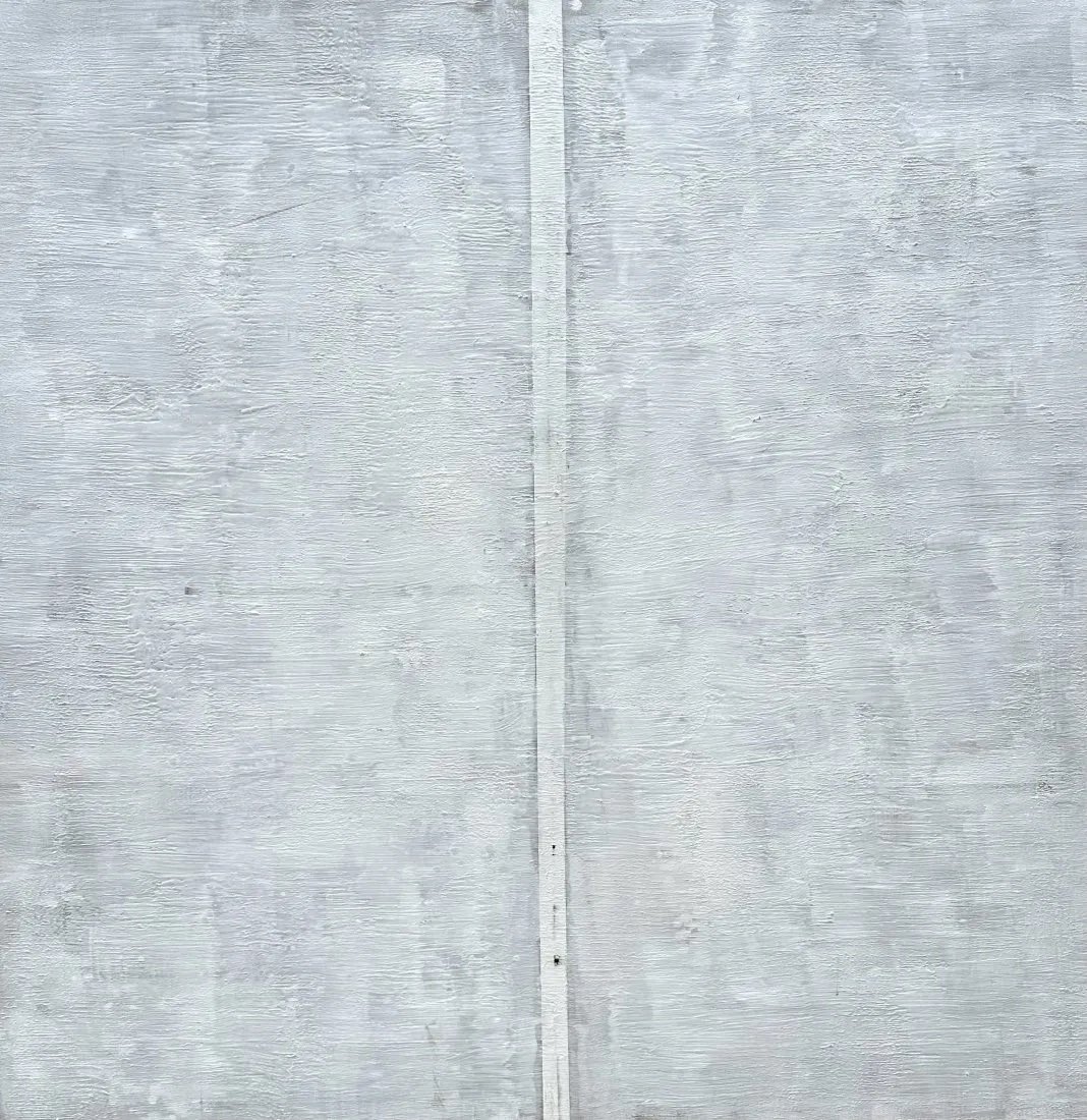 Monumental Minimalist Abstract Painting, Unsigned: Oil on canvas 62 x 62 in
