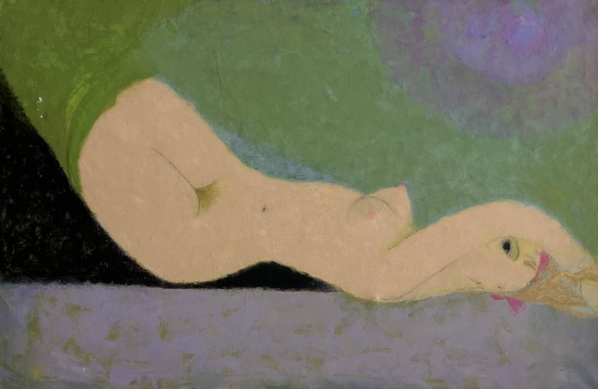 MARTIN FRIEDMAN (1896-1981, Hungarian American) Nude: Oil on canvas 45 x 30 in. A fine art painter of abstraction, Martin Friedman was born in Hungary, and lived in Provincetown, Massachusetts from 1955 to the 1970s. He also lived in Brooklyn, New York.