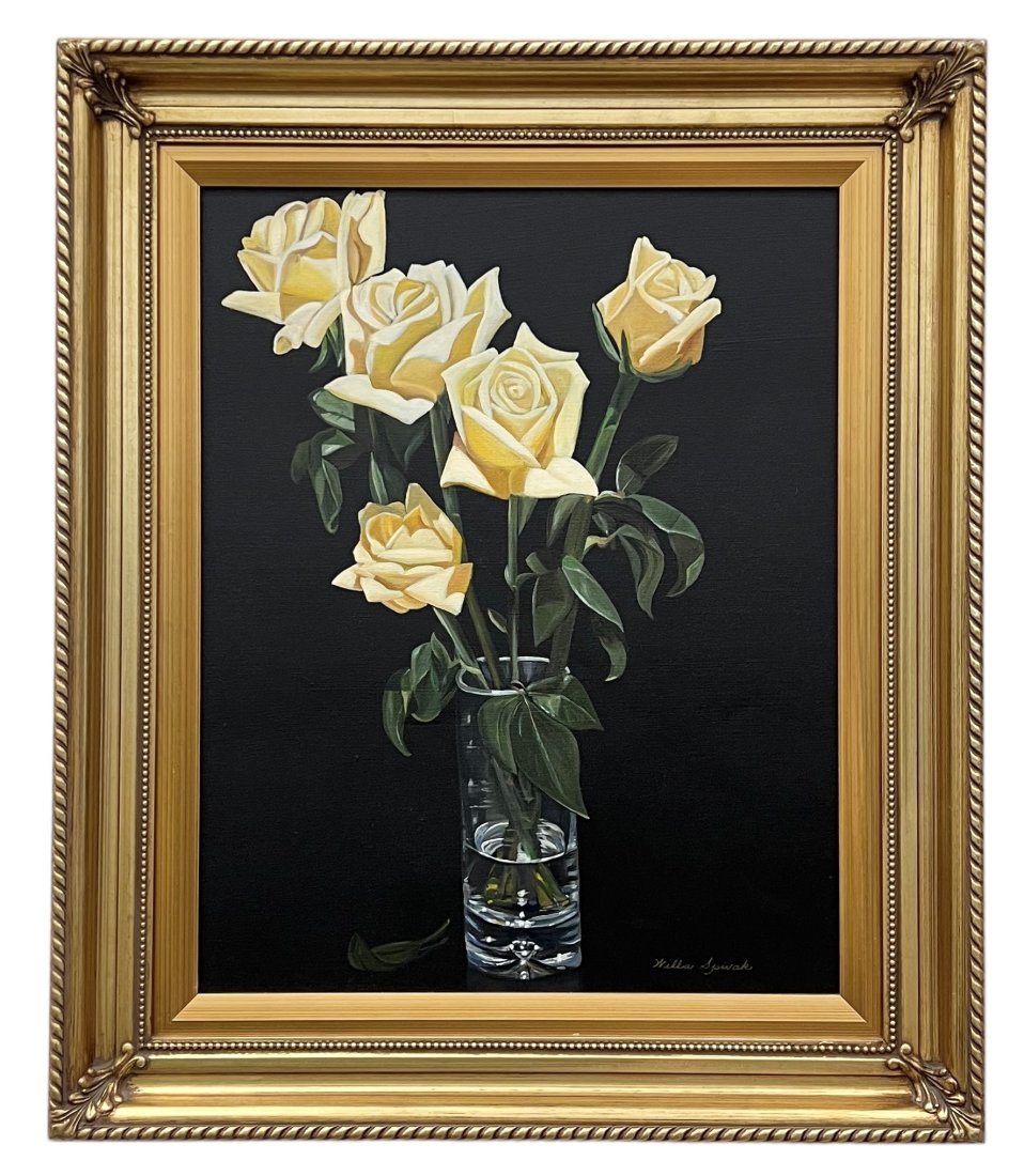 WILLA SPIVAK (b. 1932, American) Still Life Of Flowers: Oil on canvas 20 x 16 in, 26 x 22 in (framed)