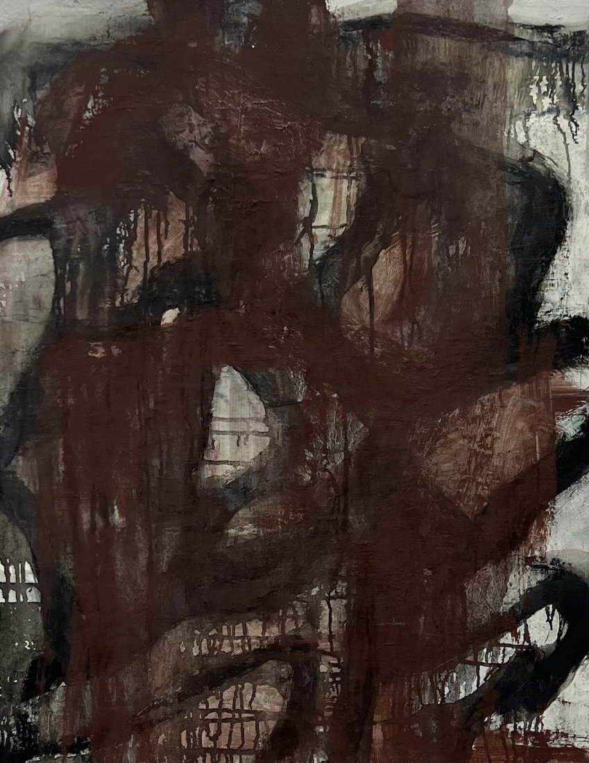 RICHARD SNYDER (20th c, American) Abstract Expressionist: Oil on canvas 28 x 22 in
