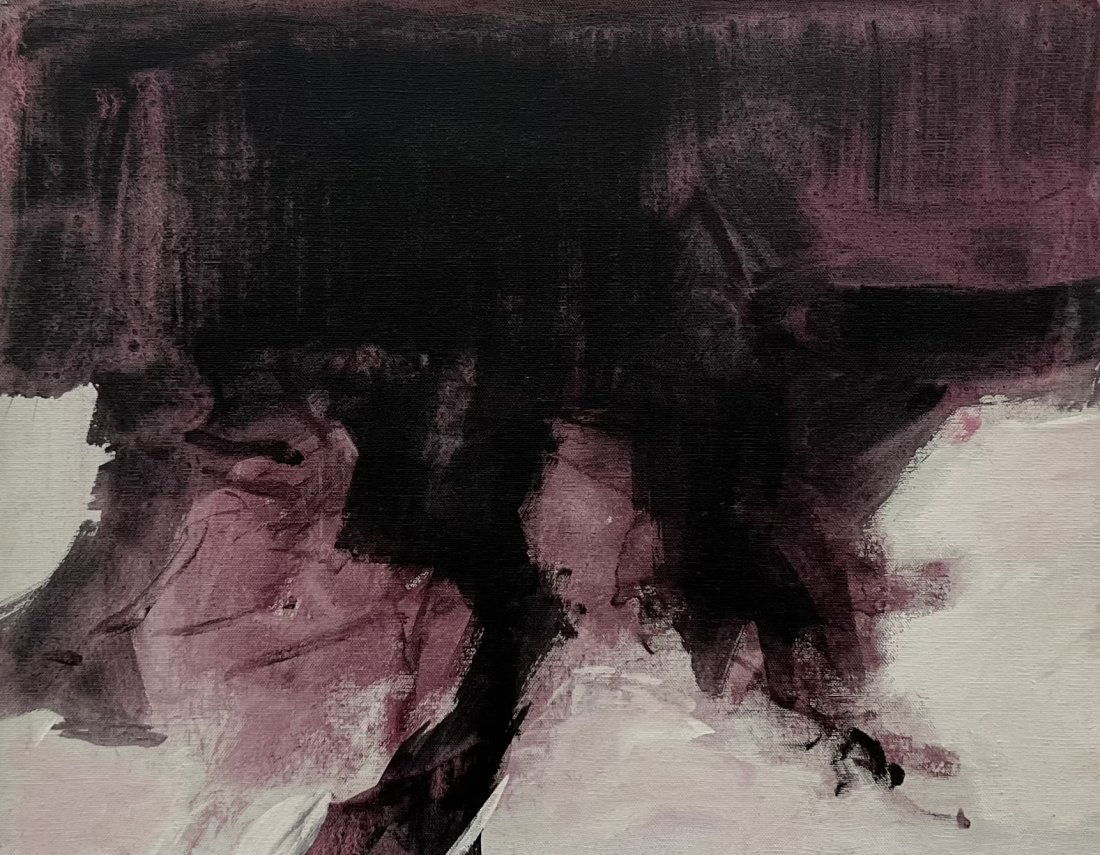 ANTHONY TRIANO (1928-1997, New Jersey) Abstract: Oil on canvas 20 x 16 in