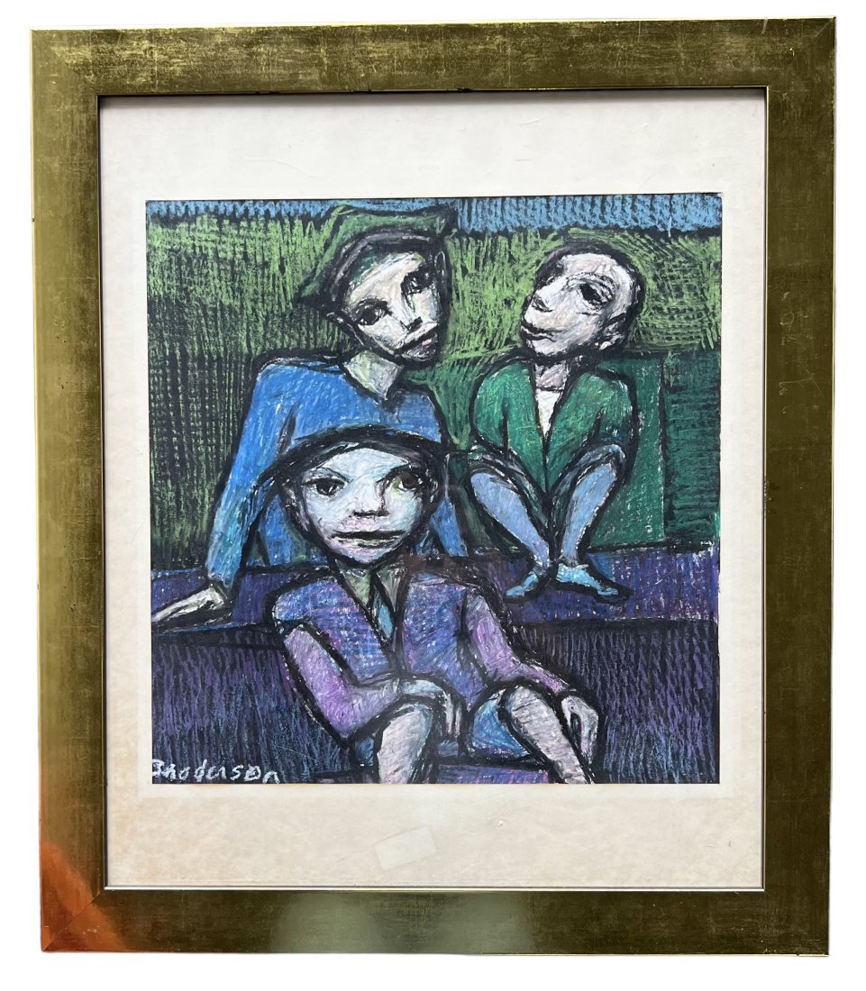 ROBERT BRODERSON (1920-1992, American): Oil on paper 24 x 20 in, 27.5 x 23.5 in (framed). Robert Broderson was born July 6, 1920 in West Haven, Connecticut. He died in Independence, Virginia on March 12, 1992. He began painting as an older 