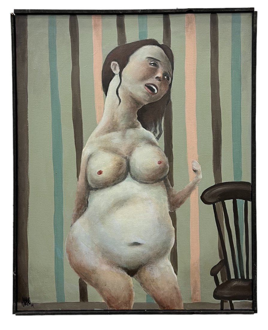 AARON WOOTEN (21st c, American) The Chair: Oil on canvas 30 x 24 in