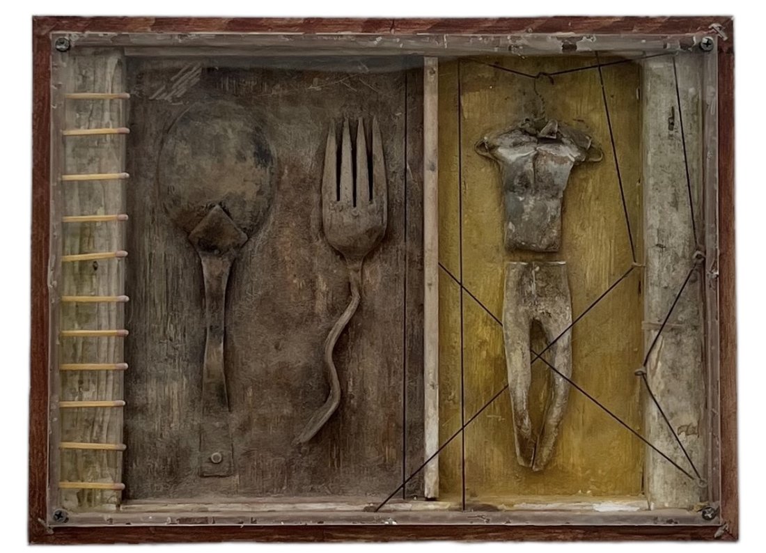 GABRIEL MANCA (20th c, American) Assemblage, Oregon Artist: 16 x 12 x 2 in