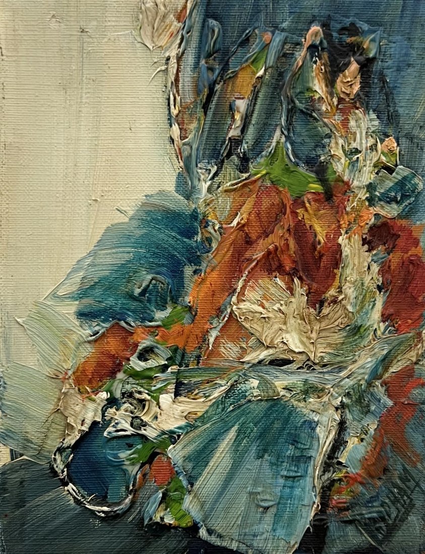 LOIS UPHAM (20th c, American) Flamenco Dancer, Sacramento California Artist: Oil on canvas 10 x 8 in