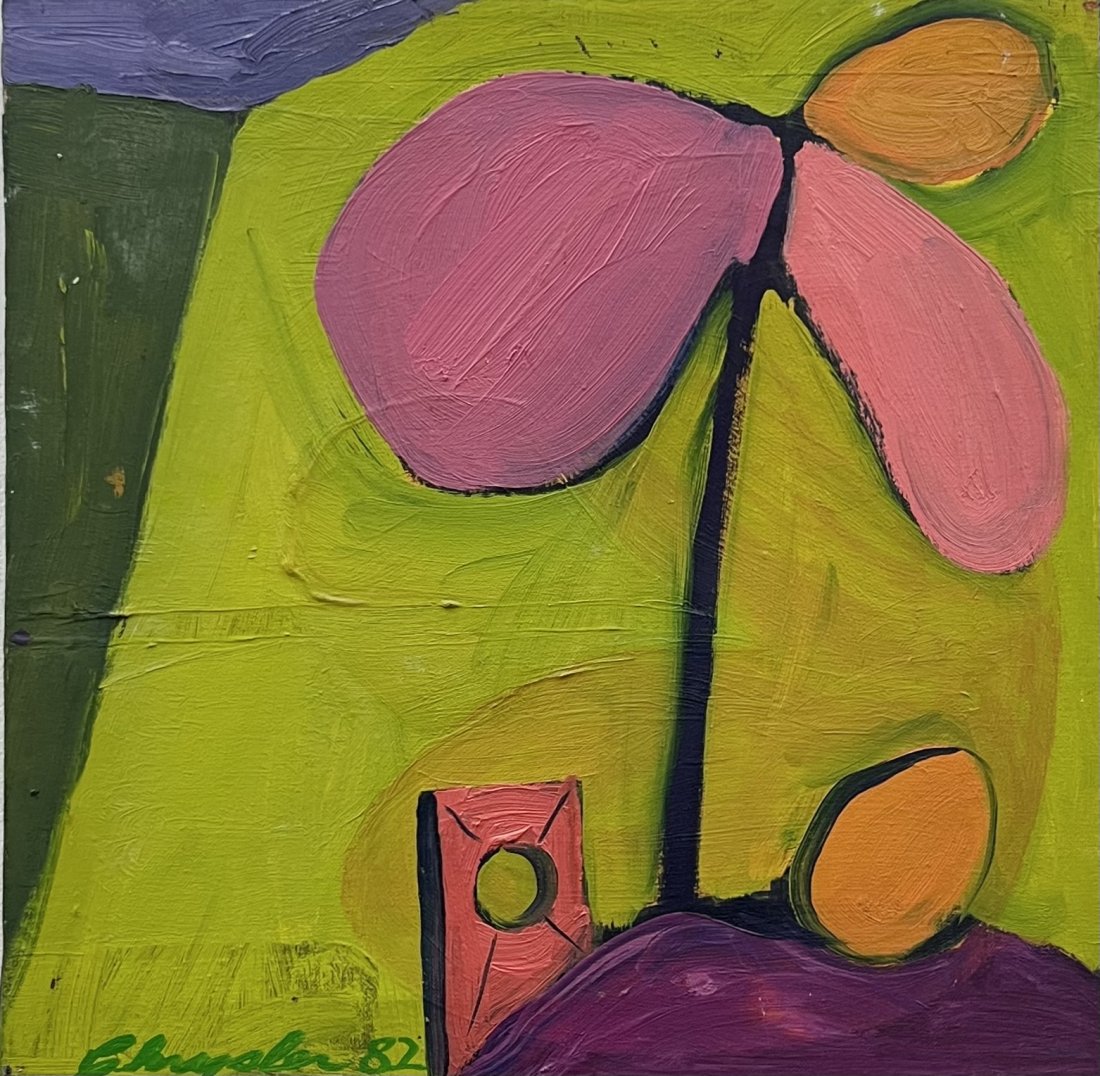 LINDA CHRYSLER (b. 1939, California) Carmel Artist, Abstract: Size 16 x 16 in