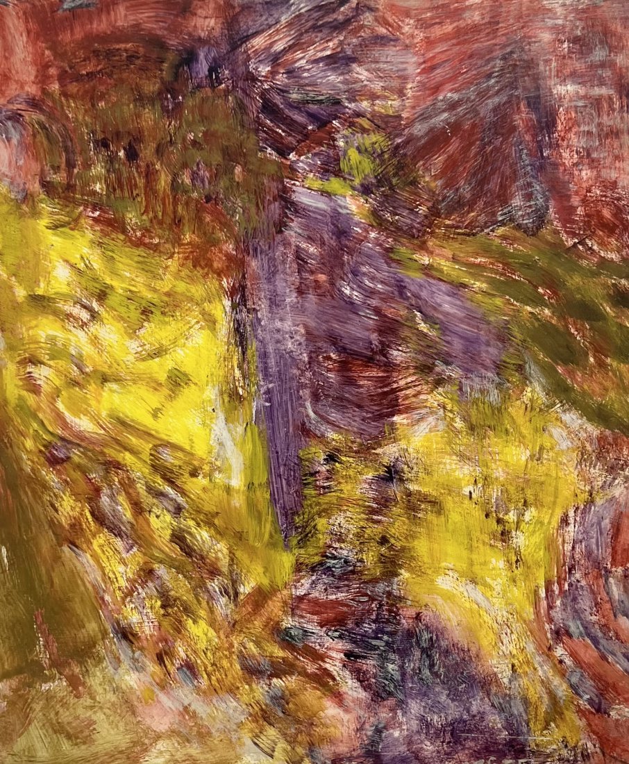 FRANK MONTGOMERY (20th c, American) Abstract, Brooklyn Artist: Oil on board 24 x 20 in