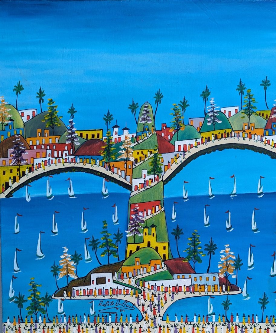 PREFETE DUFFAUT (1923-2012, Haitian): Oil on canvas 24 x 20 in