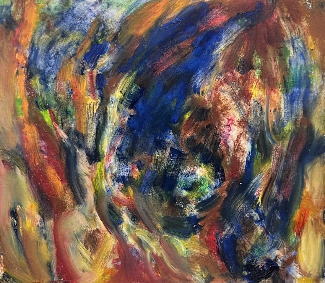 FRANK MONTGOMERY (20th c, American) Abstract: Oil on canvas 23 x 20 in