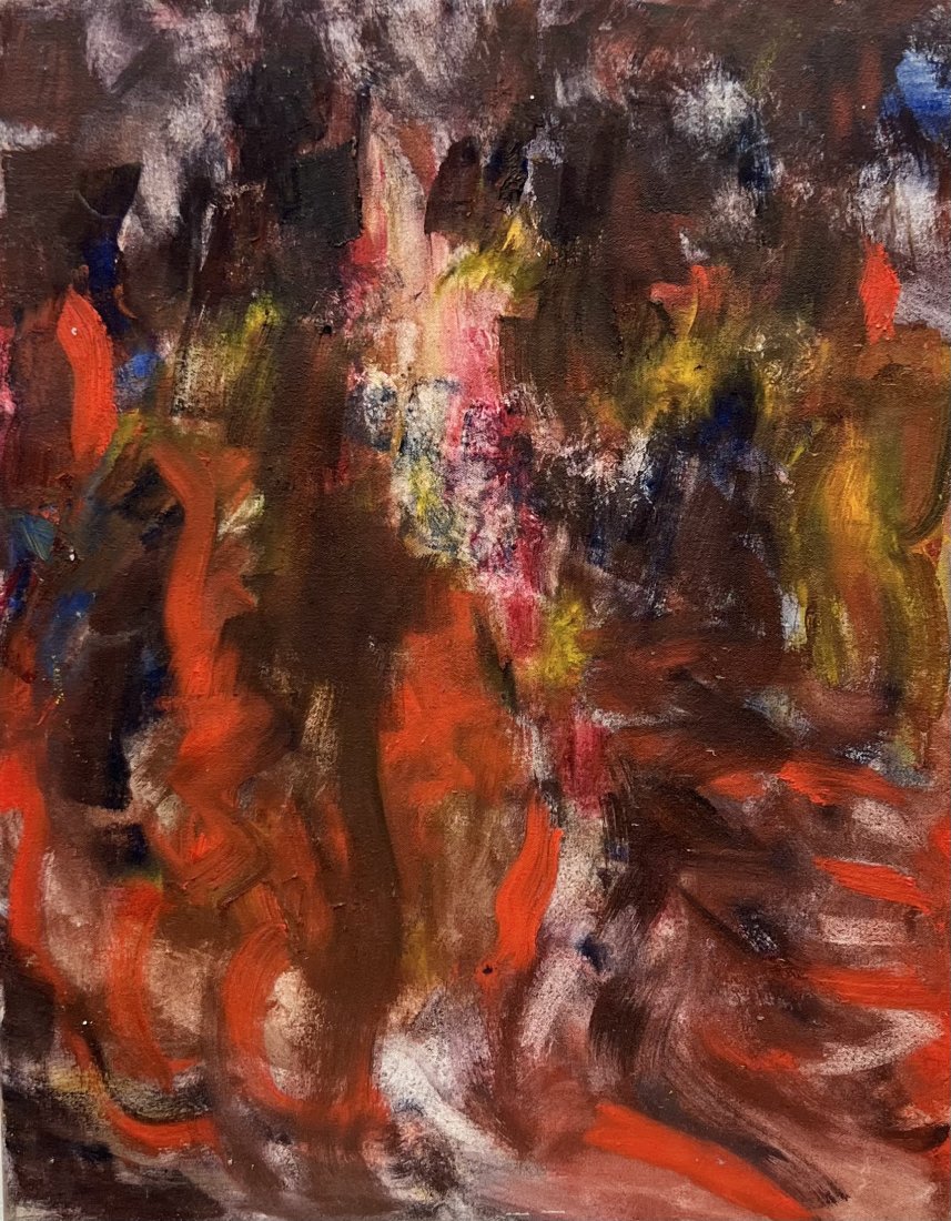 FRANK MONTGOMERY (20th c, American) Abstract, Brooklyn Artist: Oil on canvas 23 x 18 in