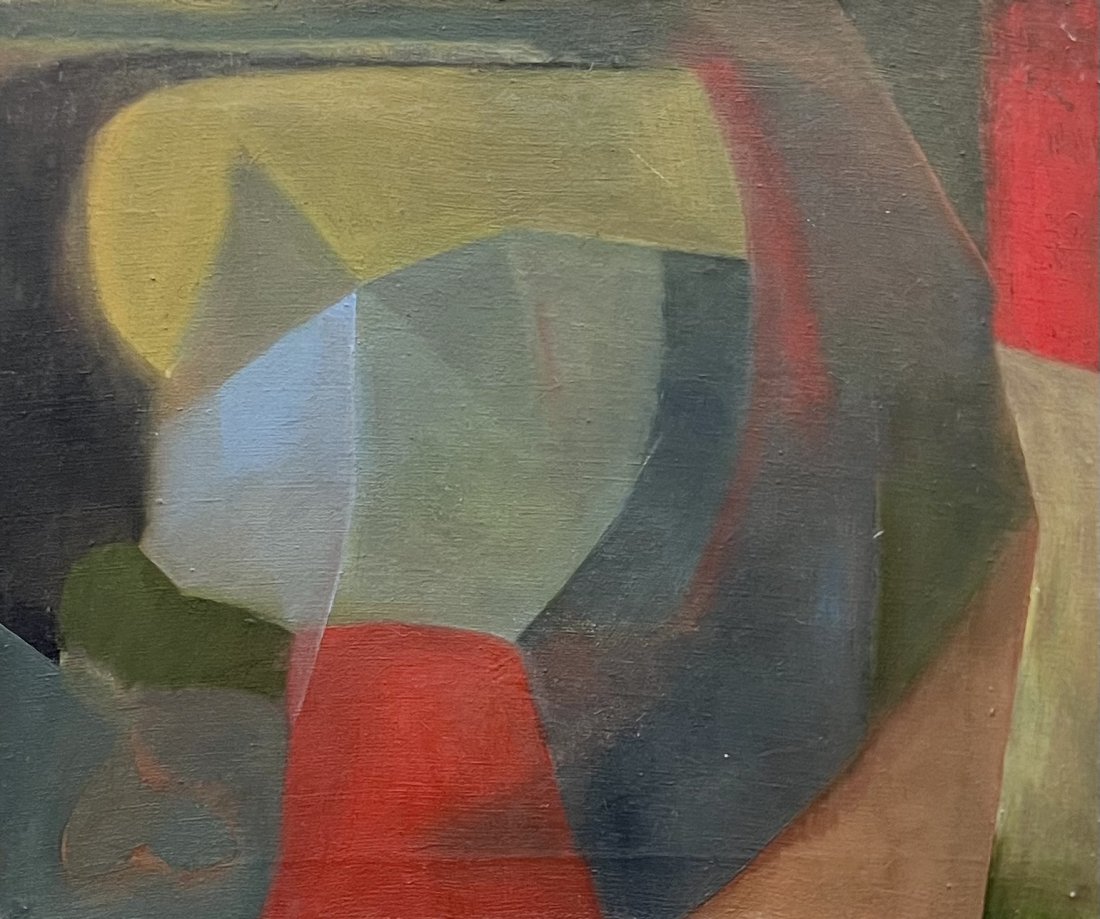1980's American Abstract Painting, SIgned Verso: Oil on canvas 24 x 20 in