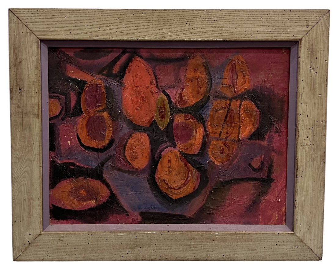 DVORA GRANET (b. 1938, American) Cubist Still Life, Mid-Century: Oil on board 24 x 18 in, 30.5 x 24.5 in (framed)