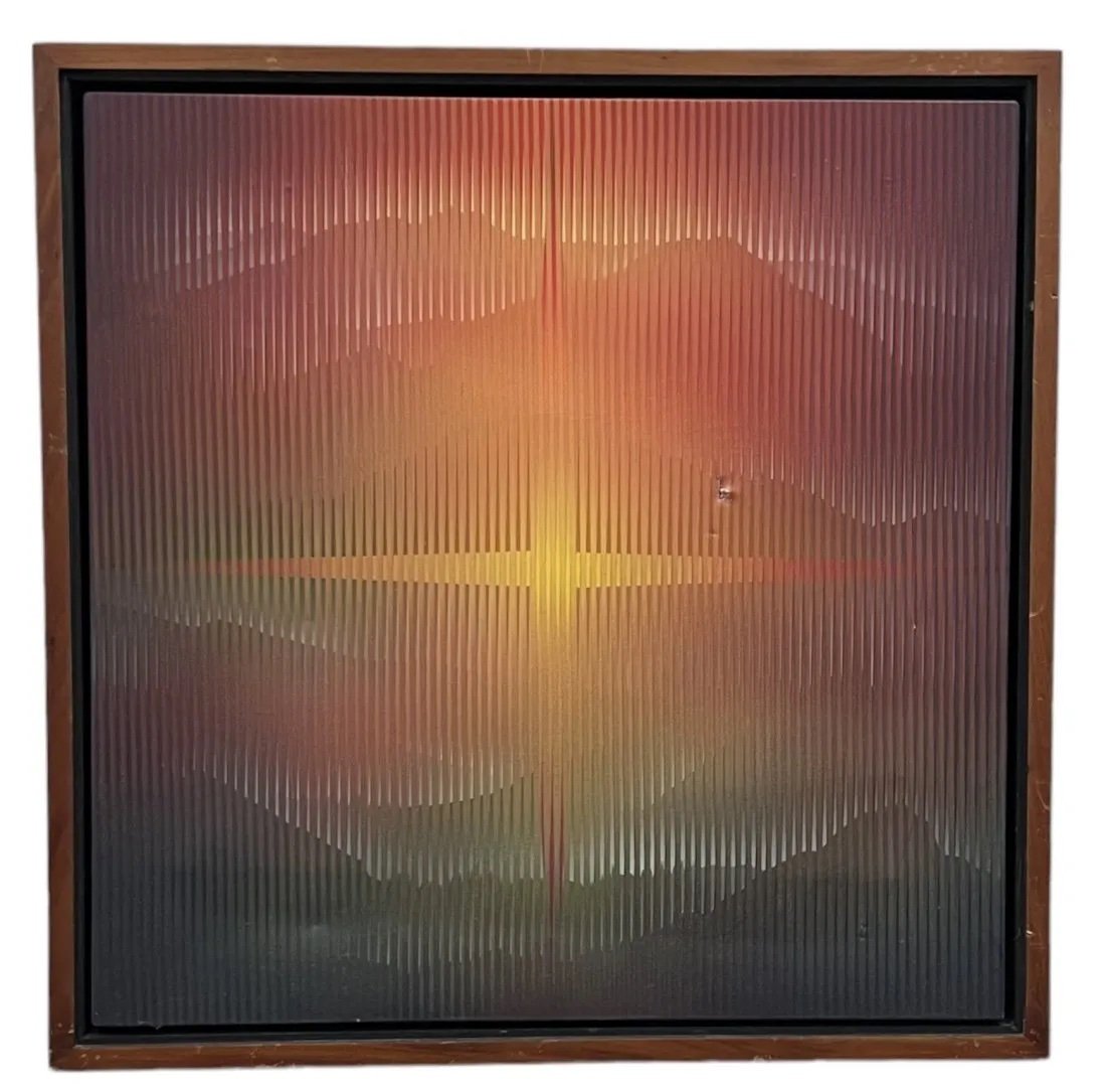 MARTIN MORALES (b. 1952, Venezuela) "Luz Interior" Abstract: Acrylic on canvas 31.5 x 31.5 in, 35 x 35 in (framed)