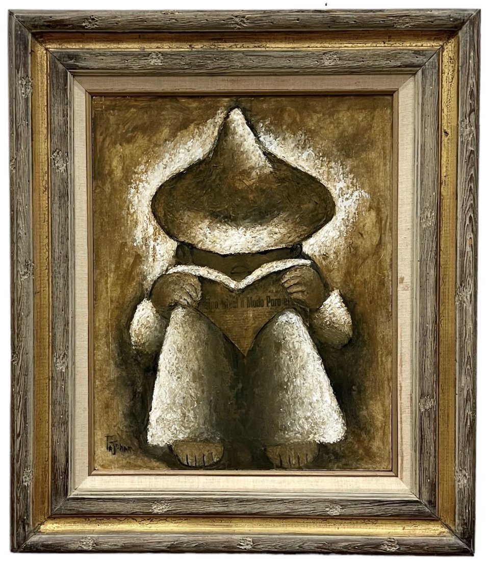 JESUS ORTIZ TAJONAR (1919-1990, Mexico) Modernist: Oil on board 20 x 16 in, 28.5 x 24.5 in (framed)