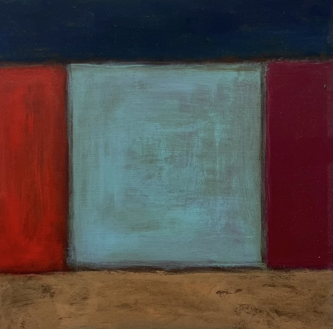TIM RAY FISHER (20th c, American) Abstract: Acrylic on board 12 x 12 in