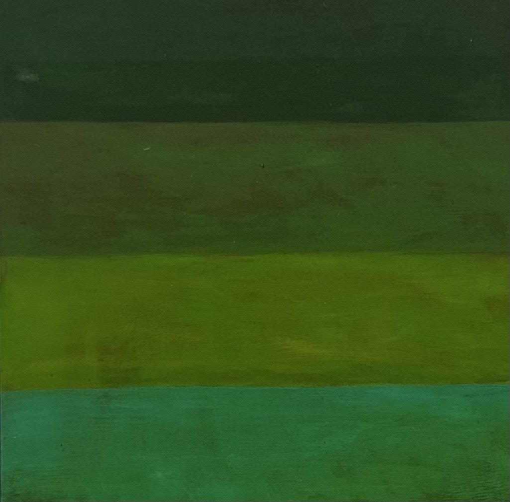TIM RAY FISHER (20th c, American) Abstract: Acrylic on board 12 x 12 in
