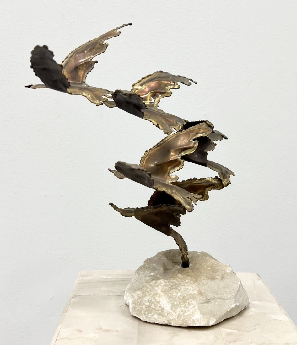 Style Of Curtis Jere Vintage Brass Bird Sculpture (1 of 4)