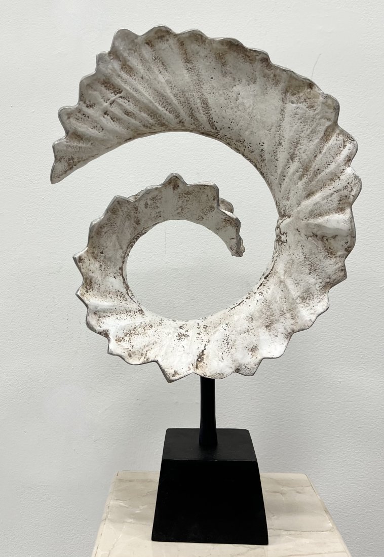Contemporary Aluminum Sculpture: Size 20.5 x 13 x 4 in