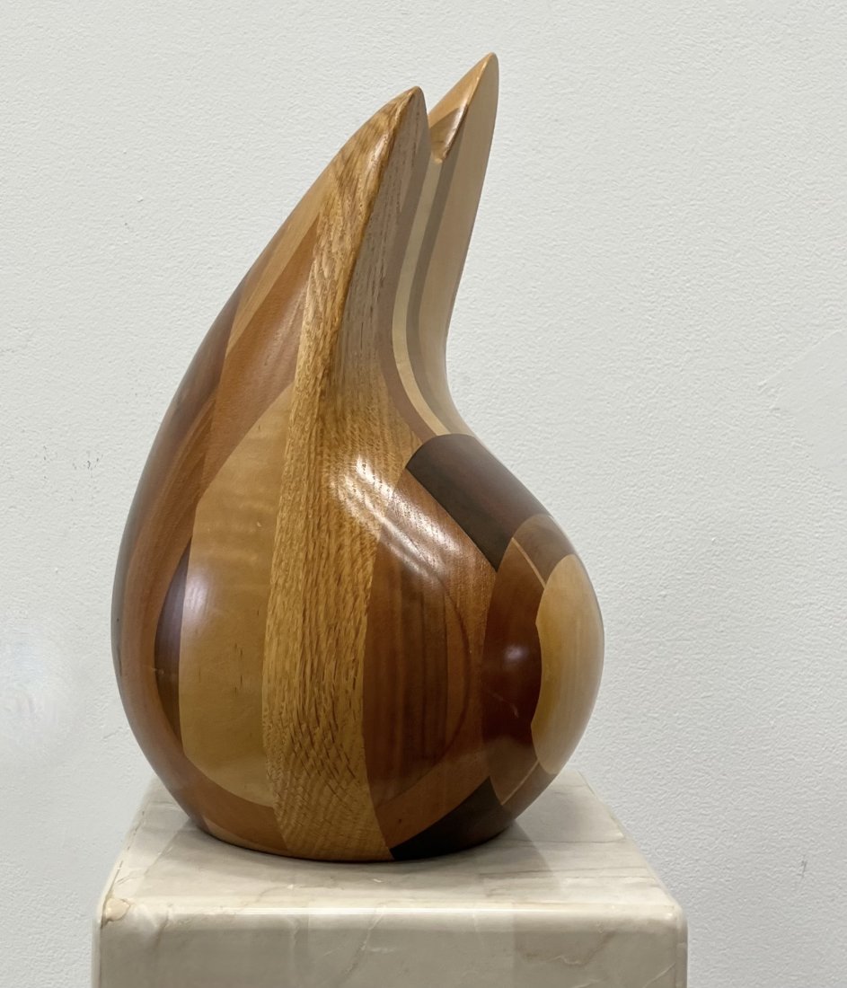 Mid-Century Modern Teak Wood Cat Sculpture Signed Paul Lamontagne (1 of 6)