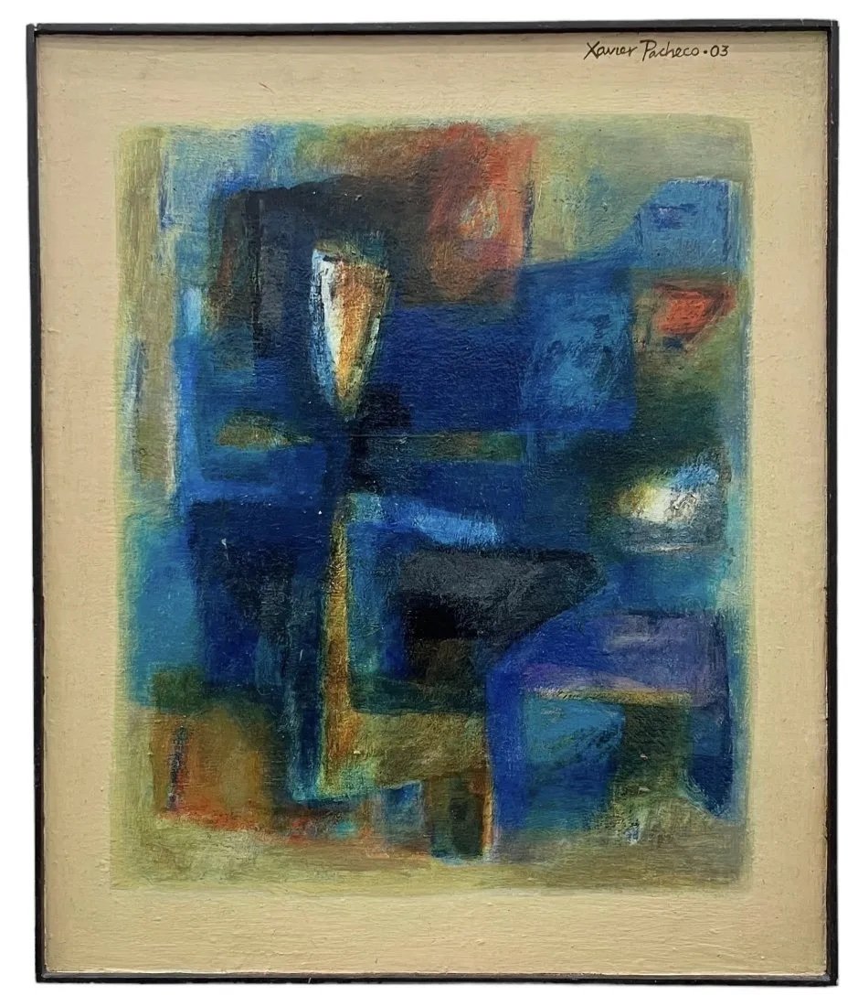 Vintage Latin American Abstract Painting, Signed (1 of 4)