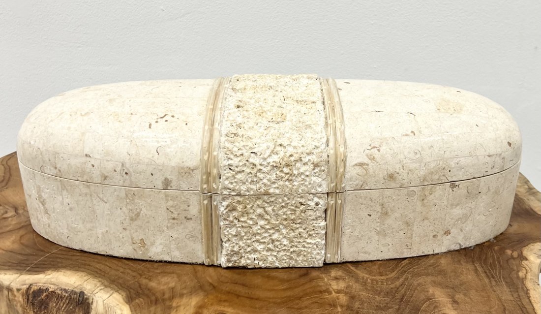 Mid-Century Tessellated Stone Box: Size