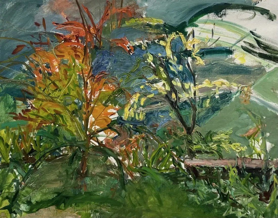 RICHARD SNYDER (20th c, American) Landscape: Oil on canvas 24 x 19 in
