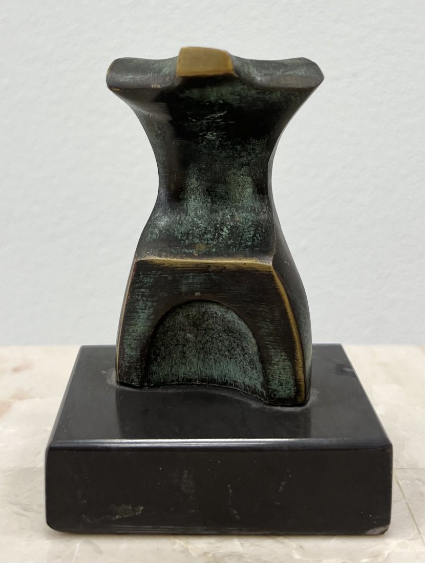 Mid-Century Modern Bronze Figural Sculpture: 4 x 3 x 2 in